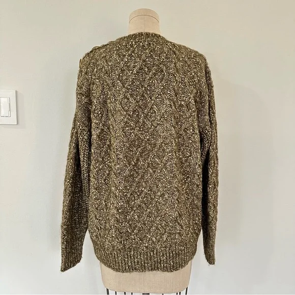 Sezane James Jumper Olive Chiné - Size S - Picture 10 of 16